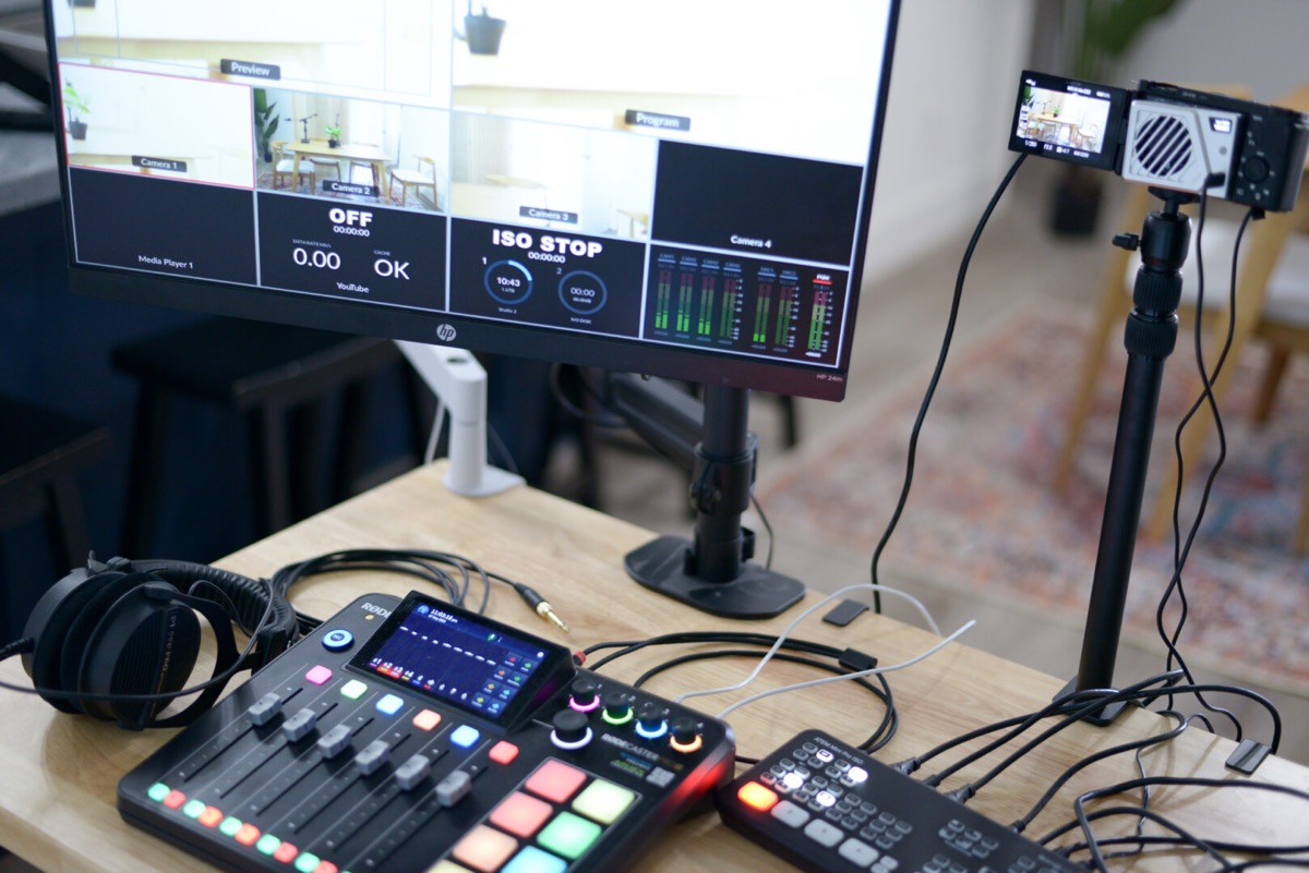 Podcast Studio AZ recording session